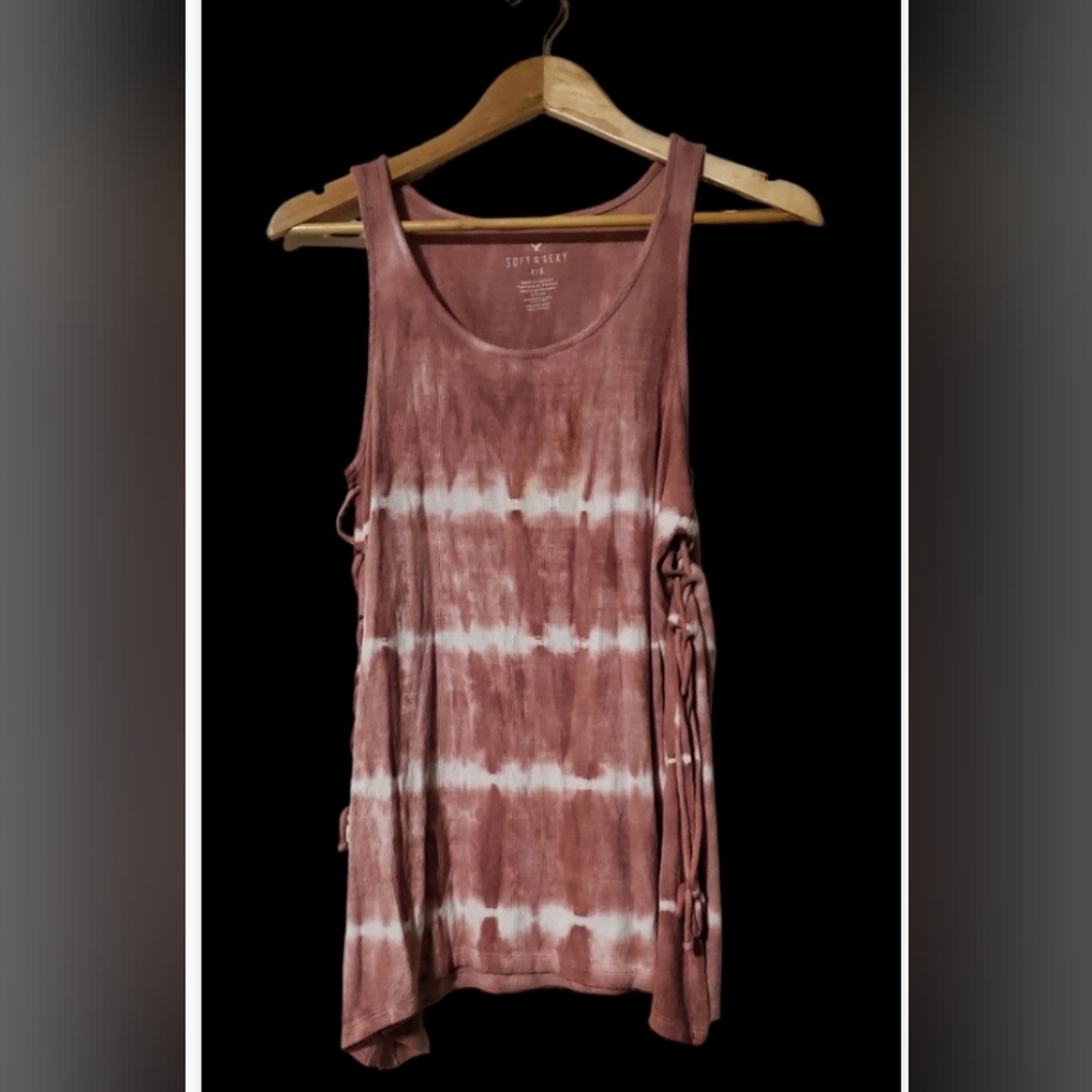 American eagle size S pink tye dye tank